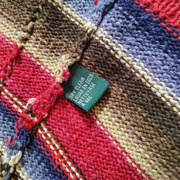 Vtg Ralph Lauren SMALL Hand Knit Sweater Cardigan Southwestern Aztec Navajo 90s - Picture 9 of 9